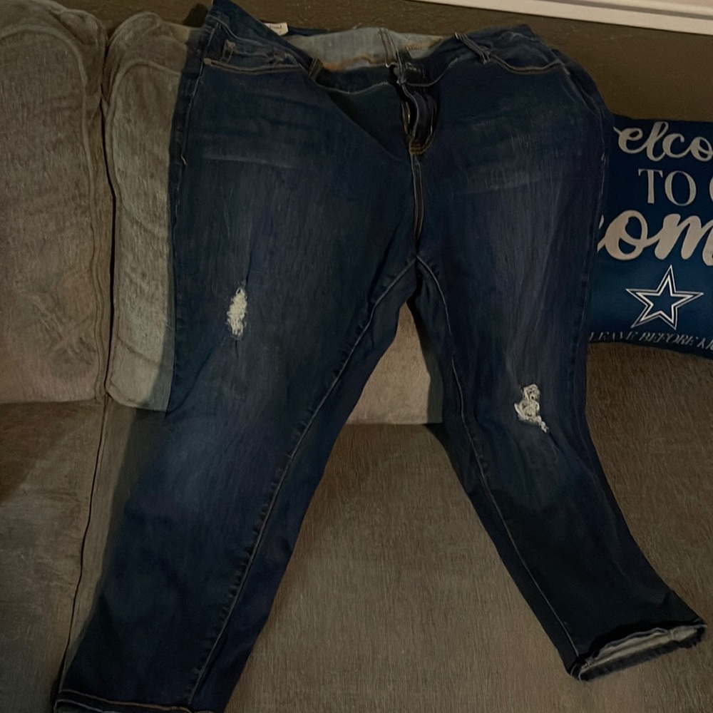 Dark blue jeans